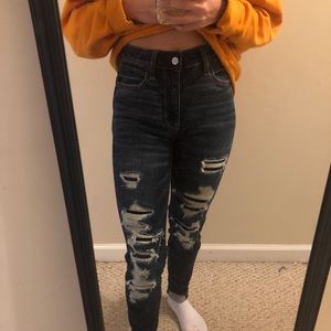 American Eagle Distressed Patched jeans